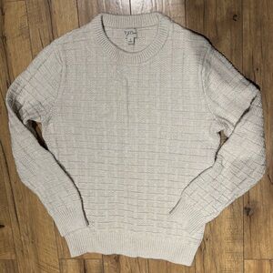 J Crew unisex basket weave 100% cotton sweater